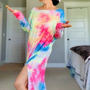 TIE DYE - NWT Off Shoulder Maxi Dress